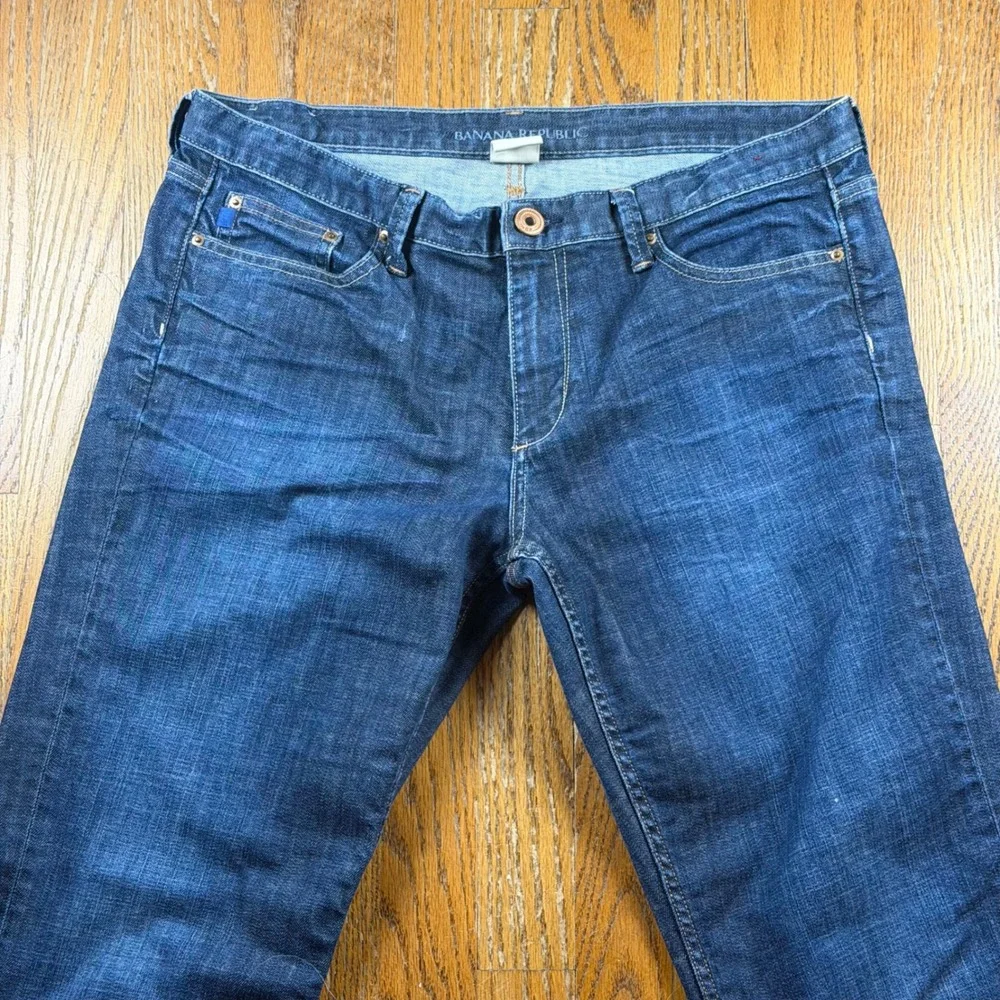 Banana Republic Mens Dark Straight Blue Jeans 32 Classic Denim Pants Y2K